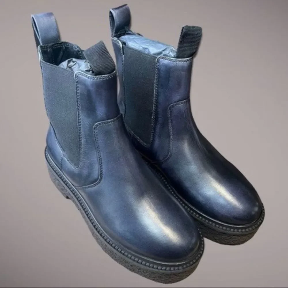 Free People Metallic Black Ankle Boots - Picture 8 of 13